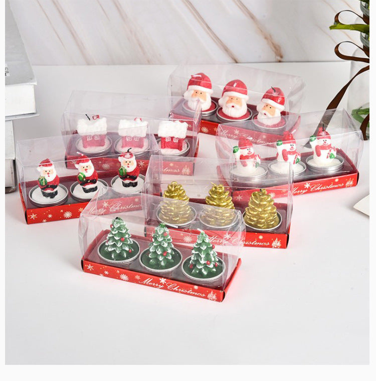 Zestaw świec świątecznych: Mikołaj, bałwan, choinka ChristmasFinds™🎄