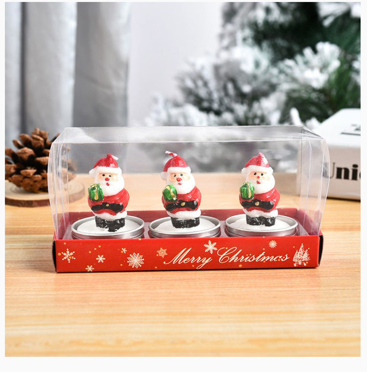 Zestaw świec świątecznych: Mikołaj, bałwan, choinka ChristmasFinds™🎄