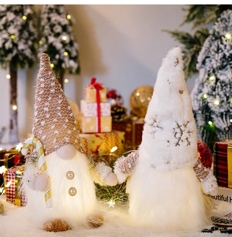 Świecący krasnal 30 cm - dekoracja świąteczna ChristmasFinds™🎄