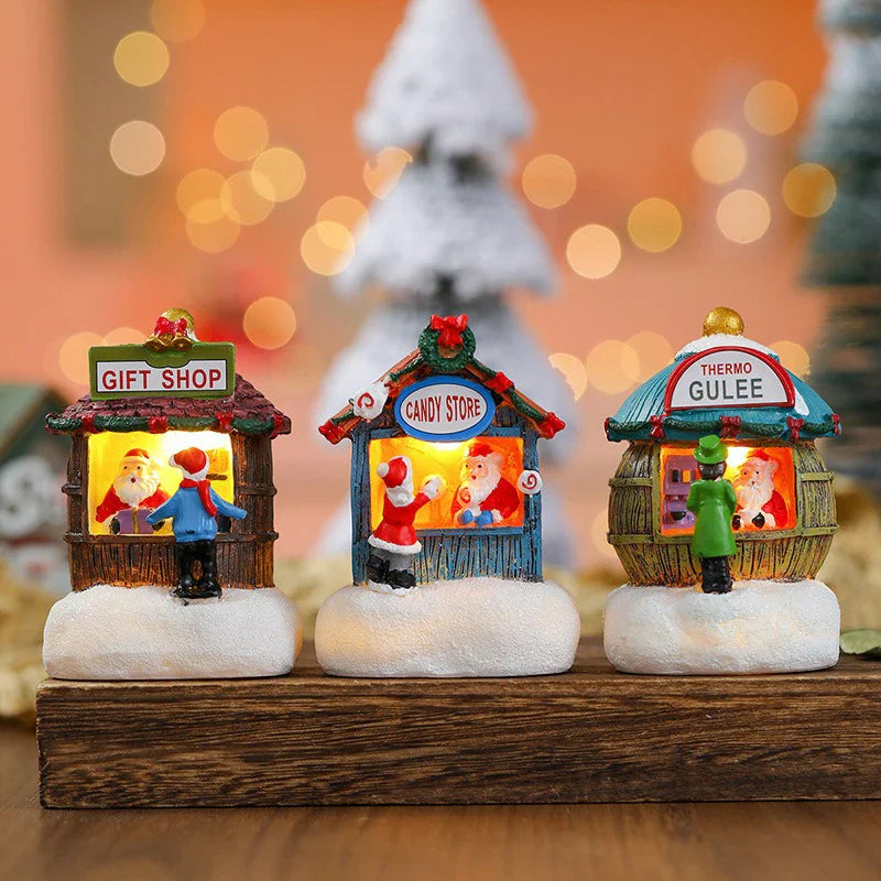 Dekoracja wioski świątecznej LED - domek na biurko ChristmasFinds™🎄