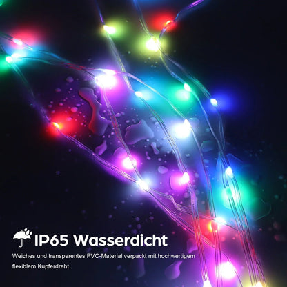 Lampki LED USB 5V z aplikacją i pilotem do dekoracji choinki ChristmasFinds™🎄