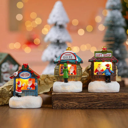 Dekoracja wioski świątecznej LED - domek na biurko ChristmasFinds™🎄