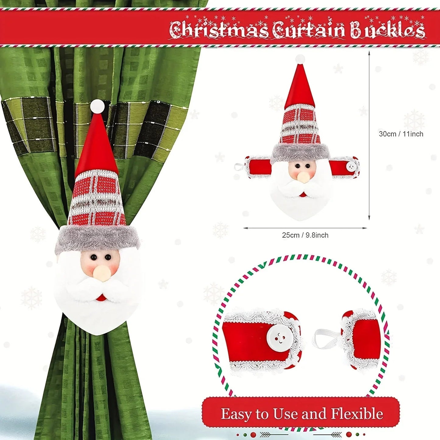 Zaczep do zasłon w kształcie bałwanka ChristmasFinds™🎄