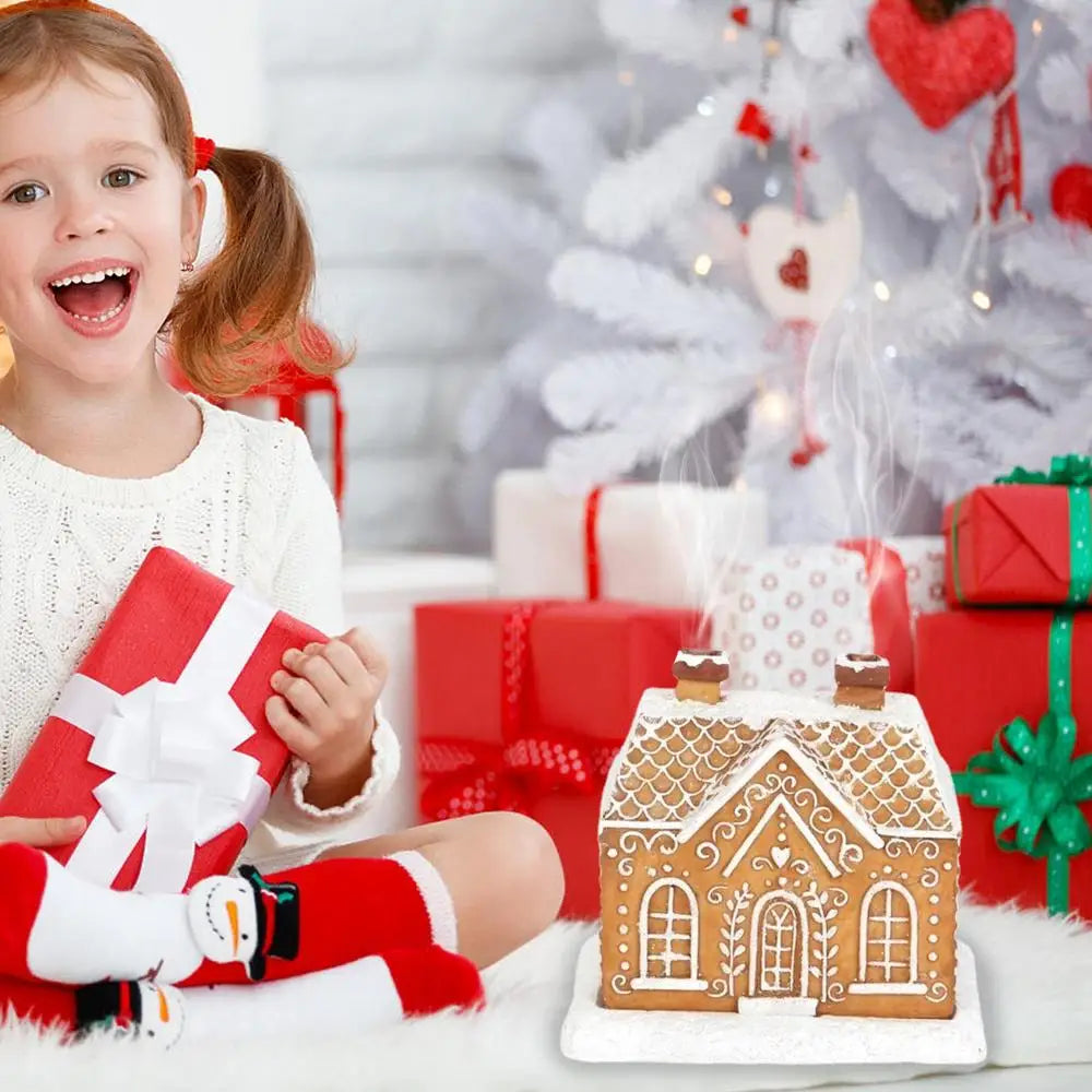 Ręcznie robiony kominek zapachowy w kształcie domku piernikowego ChristmasFinds™🎄