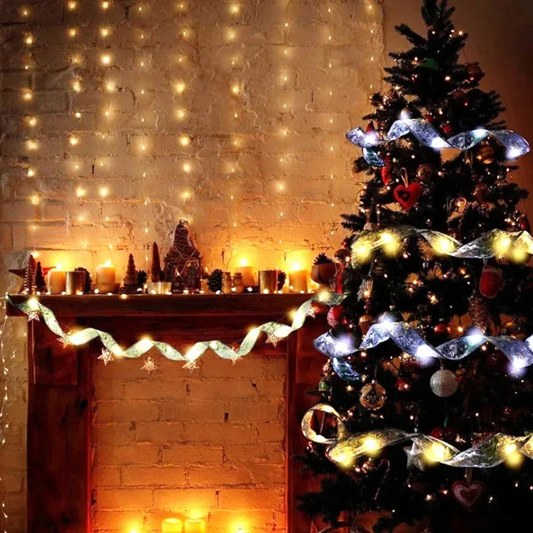 Wstążki LED na choinkę 2 szt. - dekoracja świąteczna ChristmasFinds™🎄