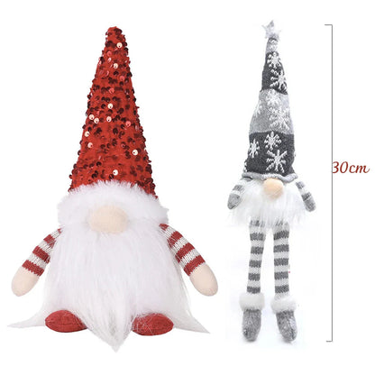Świecący krasnal 30 cm - dekoracja świąteczna ChristmasFinds™🎄