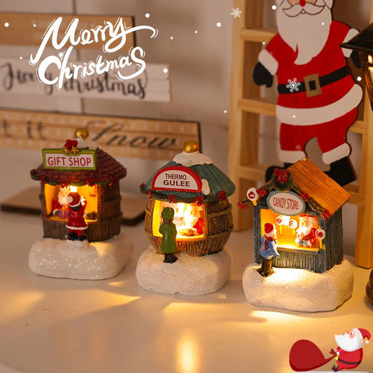 Dekoracja wioski świątecznej LED - domek na biurko ChristmasFinds™🎄