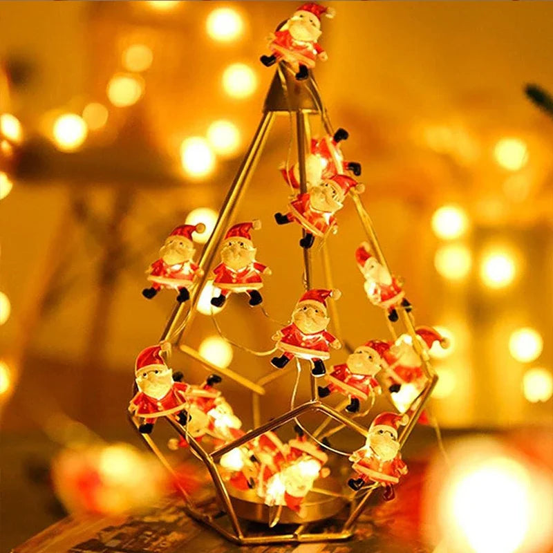 Świąteczna girlanda LED z Mikołajem i Bałwanem ChristmasFinds™🎄