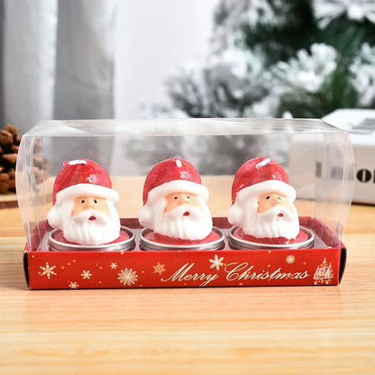 Zestaw świec świątecznych: Mikołaj, bałwan, choinka ChristmasFinds™🎄