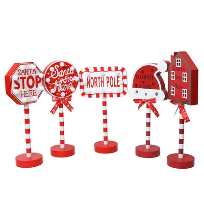 Lampka LED Santa Stop Here - dekoracja stołowa ChristmasFinds™🎄