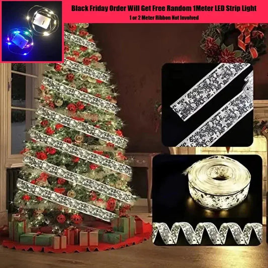 Wstążki LED na choinkę 2 szt. - dekoracja świąteczna ChristmasFinds™🎄