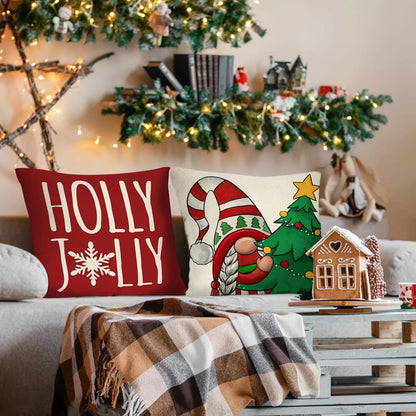 Poszewka świąteczna z motywem krasnala ChristmasFinds™🎄