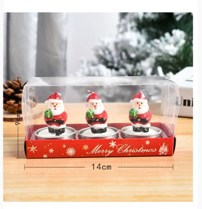 Zestaw świec świątecznych: Mikołaj, bałwan, choinka ChristmasFinds™🎄