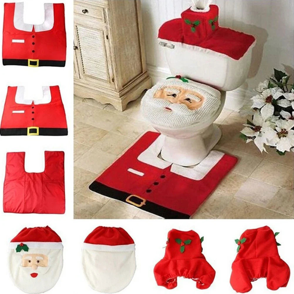 Pokrowce na sedes świąteczne Mikołaj ChristmasFinds™🎄