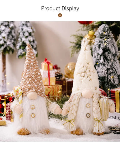 Świecący krasnal 30 cm - dekoracja świąteczna ChristmasFinds™🎄