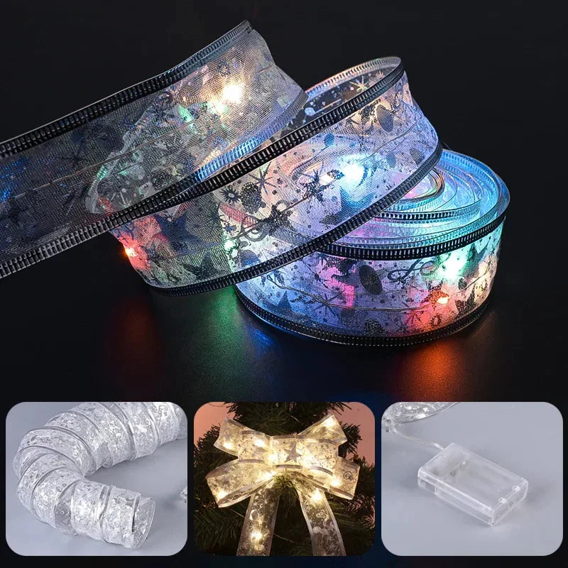 Wstążki LED na choinkę 2 szt. - dekoracja świąteczna ChristmasFinds™🎄