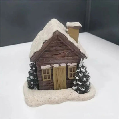 Rustykalny kominek zapachowy w kształcie domku z kominem na stół ChristmasFinds™🎄