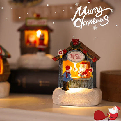 Dekoracja wioski świątecznej LED - domek na biurko ChristmasFinds™🎄