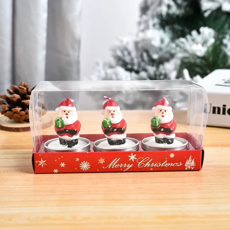 Zestaw świec świątecznych: Mikołaj, bałwan, choinka ChristmasFinds™🎄