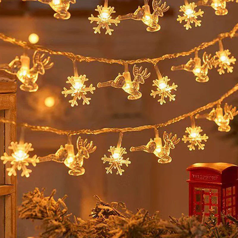 3M Lampki LED Śnieżynki do dekoracji świątecznych ChristmasFinds™🎄